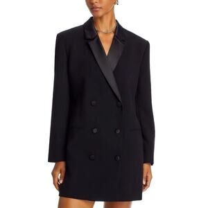 French Connection Satin Collar Tuxedo Azra Carey Blazer Mini Dress (size 12)